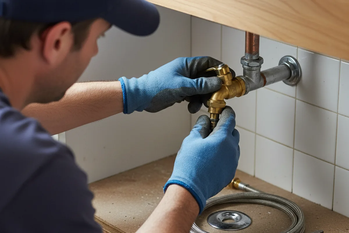 Shutoff valve and fitting work during Emergency Plumbing in Silverhill